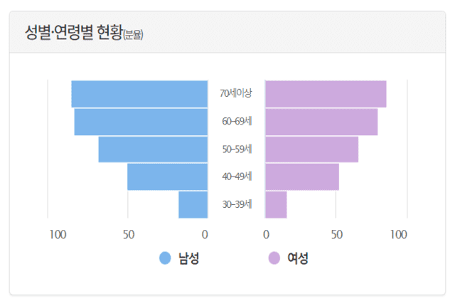 성별과연령별 현황